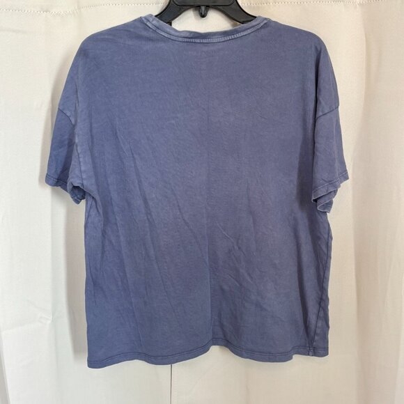 American Eagle Led Zepplin Womens Top Shirt Medium Blue Band Tee Rock Roll 18338 - Picture 2 of 8